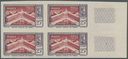 Marokko: 1923/1952, Mint Assortment Of 35 IMPERFORATE Stamps Resp. IMPERFORATE COLOUR PROOFS. - Covers & Documents