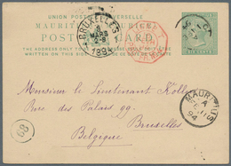 Mauritius: 1879/1920, Lot With 13 Used Postal Stationery Cards, Starting With 2 C Brown Psc (H&G 1) - Mauritius (...-1967)