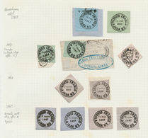 Mexiko: 1867/1868, Guadalajara Provisionals, Mint And Used Assortment Of 18 Stamps Incl. One On Piec - Mexiko