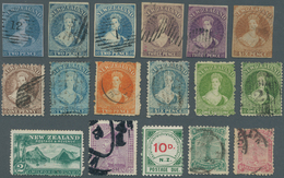 Neuseeland: 1857/1925 (ca.), Duplicates On Stockcards Etc. With Many Better Stamps Incl. A Nice Sect - Autres & Non Classés