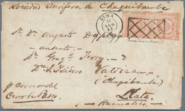 Peru: 1861/1862, 7 Folded Letters And One Front All Franked With 1 Peseta Coat Of Arms From 3rd Issu - Pérou