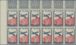 Reunion: 1938, Airmails, 3.65fr. Slate/carmine Showing Variety "Missing Value", 30 Stamps Within Uni - Unused Stamps