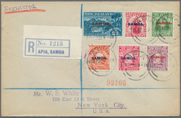 Samoa: 1916-20: Six Registered Covers From Apia To Germany, Switzerland And U.S.A. With Various Fran - Samoa