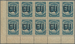 SCADTA - Länder-Aufdrucke: 1923, UNITED STATES: Colombia 30c. Blue With Black Opt. 'EU' In A Lot Wit - Vliegtuigen