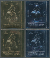 Schardscha / Sharjah: 1970 (ca.), Prominent Persons 'NAPOLEON' Gold And Silver Foil Stamps Investmen - Schardscha