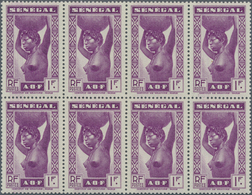 Senegal: 1938, Definitves "Senegalese Woman", 1fr. Violet, 50 Copies Within Units, Unmounted Mint. M - Otros & Sin Clasificación