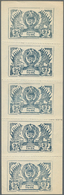 Tannu-Tuwa: 1943, 22 Years Republic 25kop. Grey-blue ‚Coat Of Arms‘ On Thick Ungummed Paper As Issue - Touva