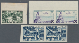 Tunesien: 1953/1961, Almost Exclusively U/m Accumulation Of Apprx. 330 IMPERFORATE Stamps, Mainly Fr - Brieven En Documenten