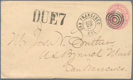Vereinigte Staaten Von Amerika: 1851/1880, Seven Folded Letters And One Stationery Envelope Sent Fro - Covers & Documents