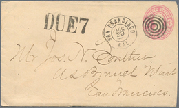 Vereinigte Staaten Von Amerika: 1851/1880, Seven Folded Letters And One Stationery Envelope Sent Fro - Lettres & Documents