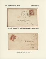 Vereinigte Staaten Von Amerika: 1857: Collection Of More Than 130 Covers Etc. All Franked 'Washingto - Lettres & Documents