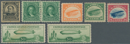 Vereinigte Staaten Von Amerika: 1903/1933, Lot Of Nine Mint Stamps, Incl. 1903 $1 Black, 1917 $5 Gre - Lettres & Documents
