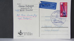 DDR : Lp-Kte Mit 15 Pf  Fj-Messe 1970 Mit So-St. Zum Messe-Sonderflug Nach Budapest  Vom 10.3.84, Porogerecht Knr: 1552 - Airmail
