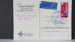 DDR : Lp-Kte Mit 15 Pf  Fj-Messe 1970 Mit So-St. Zum Messe-Sonderflug Nach Budapest  Vom 10.3.84, Porogerecht Knr: 1552 - Luchtpost