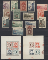 Französische Kolonien: 1915/1951, French Area, Mint Lot Of "Red Cross" Issues, E.g. Tunesia 1916 Ove - Andere & Zonder Classificatie