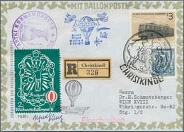 Ballonpost: 1961/1995, Interessanter Sammlungsbestand Mit über 100 Belegen, Dabei Schwerpunkt Christ - Fesselballons