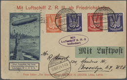 Zeppelinpost Deutschland: 19912-1939, Zwei Alben Mit Annähernd 100 Briefen Und Karten, Dabei Einige - Correo Aéreo & Zeppelin