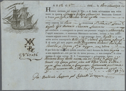 Schiffspost Alle Welt: 1790/1862, 29 Items Of The Mediterranian Area Including 15 Decorative Printed - Altri & Non Classificati