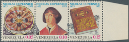 Thematik: Astronomie / Astronomy: 1973, VENEZUELA: 500th Birthday Of Nicolaus Copernicus Complete Se - Astronomia
