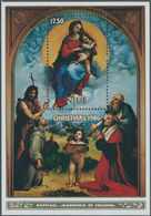 Thematik: Malerei, Maler / Painting, Painters: 1986, NIUE: Christmas Miniature Sheet With Painting ‚ - Otros & Sin Clasificación