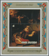 Thematik: Malerei, Maler / Painting, Painters: 1987, COOK ISLANDS: Christmas Miniature Sheet With Re - Autres & Non Classés