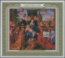 Thematik: Malerei, Maler / Painting, Painters: 1987, NIUE: Christmas Miniature Sheet With Painting ‚ - Autres & Non Classés