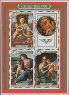 Thematik: Malerei, Maler / Painting, Painters: 1987, PENRHYN: Christmas Miniature Sheet With Three D - Sonstige & Ohne Zuordnung