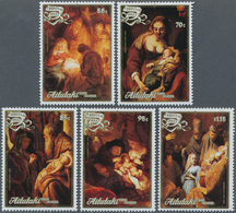 Thematik: Malerei, Maler / Painting, Painters: 1988, AITUTAKI: Christmas Complete Set Of Five With D - Otros & Sin Clasificación