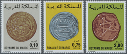 Thematik: Numismatik / Numismatics: 1977, MOROCCO: Old Morrocan Coins Complete Set Of Three In A Lot - Monnaies