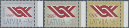 Thematik: Olympische Spiele / Olympic Games: 1992, LATVIA: National OLYMPIC Committee Set Of Three I - Autres & Non Classés