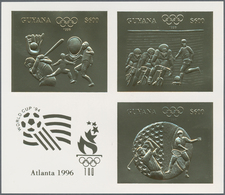 Thematik: Olympische Spiele / Olympic Games: 1993, Guyana. Set Of 50 GOLD Miniature Sheets Of 3 (Mi. - Autres & Non Classés