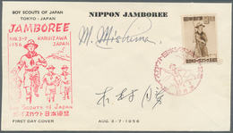 Thematik: Pfadfinder / Boy Scouts: 1949/59, Japan, Covers/FDC (9) Mostly W. 1949 Boy Scout Stamp Inc - Other & Unclassified