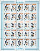 Thematik: Sport / Sport: 1976/1986, Rwanda, Sports, U/m Accumulation Of Complete Sheets: 10fr. "Olym - Andere & Zonder Classificatie