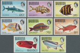 Thematik: Tiere-Fische / Animals-fishes: 1968/1970, BARBUDA: Fishes And Map Of Barbuda Definitives C - Fishes