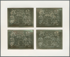 Thematik: Tiere-Hunde / Animals-dogs: 1992, Guyana. Lot Containing 45 GOLD Miniature Sheets Of 4 And - Dogs