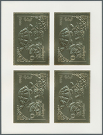 Thematik: Tiere-Schildkröten / Animals-turtles: 1993, Mongolia. Set Of 100 GOLD Miniature Sheets And - Tortues