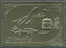 Thematik: Verkehr / Traffic: 1993, Mongolia. Set Of 100 Perforated GOLD Stamps And 100 Perforated SI - Andere & Zonder Classificatie