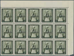 Albanien: 1942, Tosk Mens Costums 2q. Brwnish-olive Surch. ‚1 QIND.‘ In A Lot With 199 Stamps Mostly - Albanië