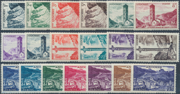 Andorra - Französische Post: 1955/1958, Definitves "Pictorials", 1fr. To 75fr., Six Complete Sets Of - Autres & Non Classés