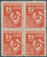 Andorra - Spanische Post: 1949, Express Stamp 25c. Red ‚Grey Squirrel‘ In A Lot With About 450 Stamp - Andere & Zonder Classificatie