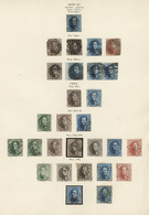 Belgien: 1849/1958, Used And Mint Collection On Album Pages, From A Good Section Epaulettes/Medaillo - Other & Unclassified