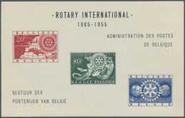 Belgien: 1954, 50 Years Rotary International In A Lot With 50 Special Miniature Sheets With The Impe - Otros & Sin Clasificación
