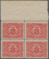 Belgien - Eisenbahnpaketmarken: 1921, Railway Parcel Stamp 15fr. Carmine-red ‚coat Of Arms‘ In A Lot - Reisgoedzegels [BA]