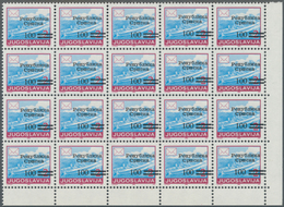 Bosnien Und Herzegowina - Serbische Republik: 1992, Yugoslavia Stamp 100 On 2din. Perf. 12½ In A Lot - Bosnië En Herzegovina