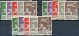 Dänemark: 1925/1929, Airmails, Three Complete Mint Sets Of Five Values. Michel Nos. 143/45, 180/81. - Ungebraucht