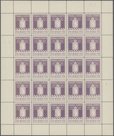 Dänemark - Grönländisches Handelskontor: 1937. Complete Sheet Of 25 "Pakke-Porto 70 Ore Lilac", Mint - Otros & Sin Clasificación