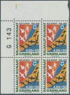 Dänemark - Grönland: 1991, 75 Years BLUE CROSS Lot With Approx. 670 Stamps In Part Sheets, Mint Neve - Brieven En Documenten