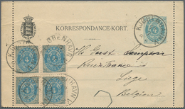 Dänemark - Ganzsachen: 1882/1929, Group Of 16 Used Stationeries (cards, Letter Cards And Envelopes), - Postal Stationery