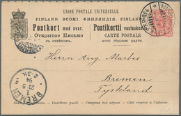 Finnland - Ganzsachen: 1876/1918, Lot Of 29 Used And Unsued Stationeries With Cards Incl. Reply Card - Postwaardestukken