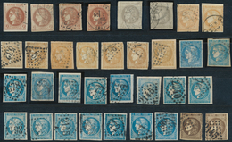 Frankreich: 1870/1871, Bordeaux Issue, Mainly Used Assortment Of 47 Stamps 2c. To 80c., Varied Condi - Other & Unclassified